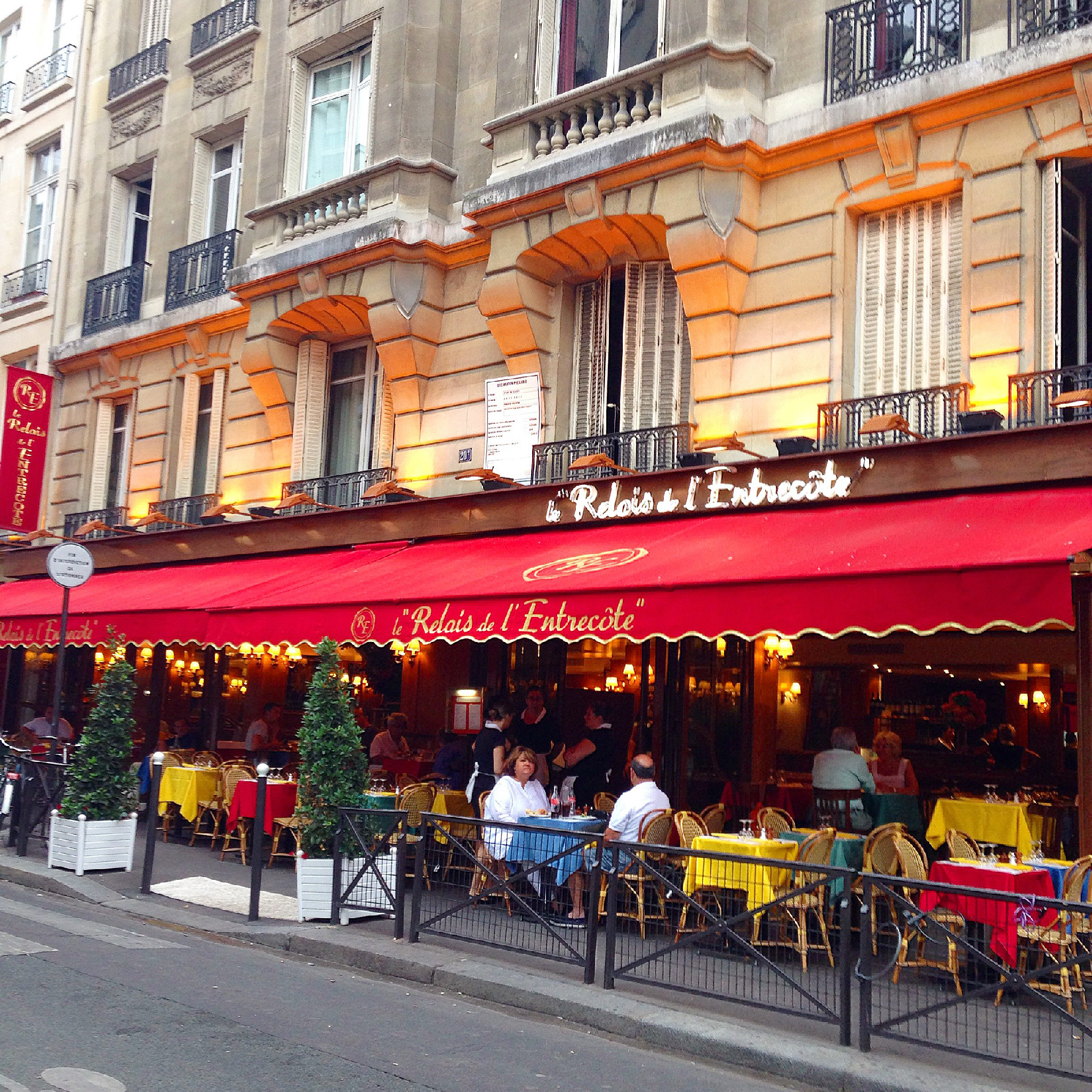 Outside of the restaurant