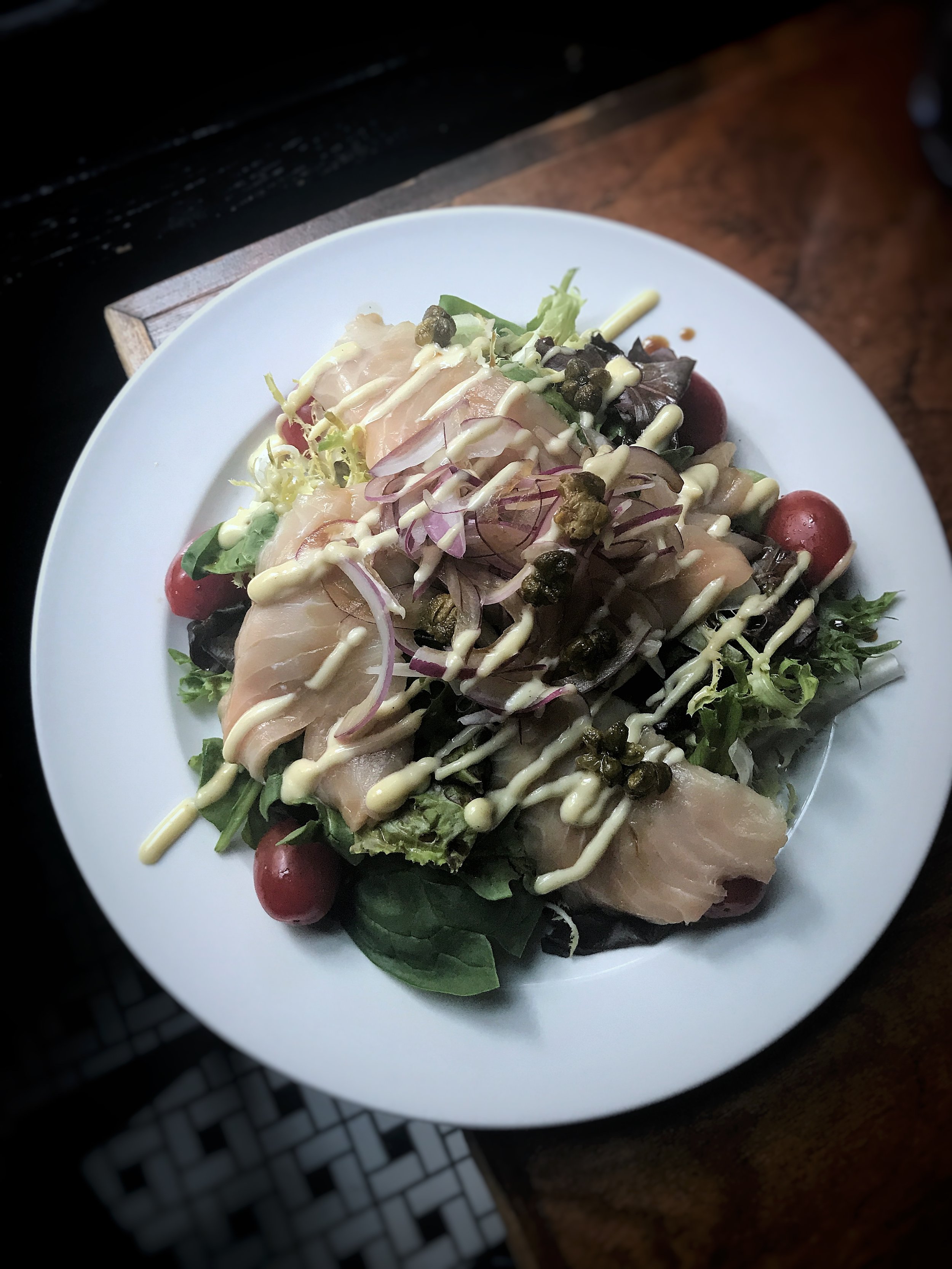 Spring Salmon Sashimi Salad