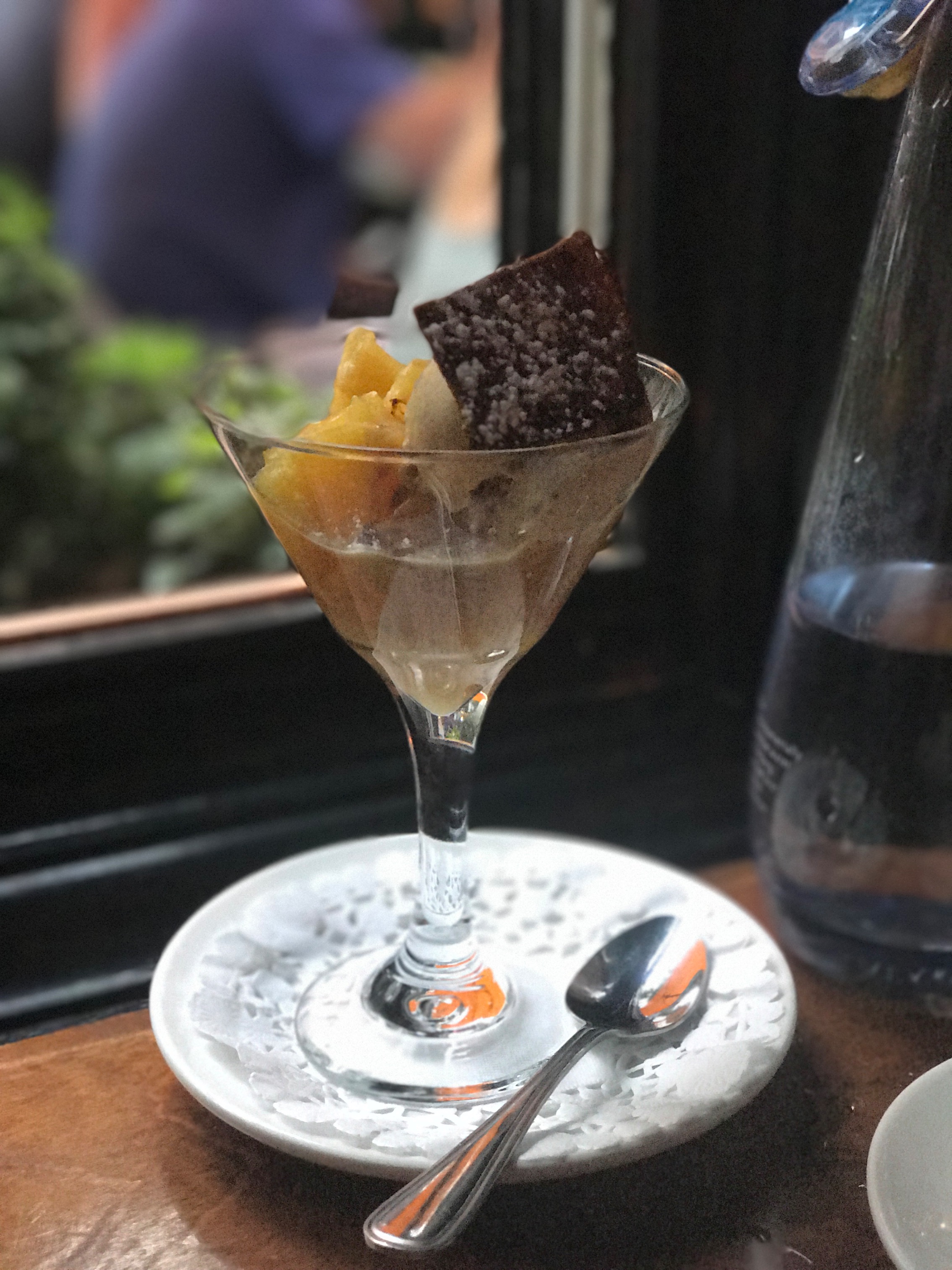 Roasted Pineapple with Gingerbread ice cream