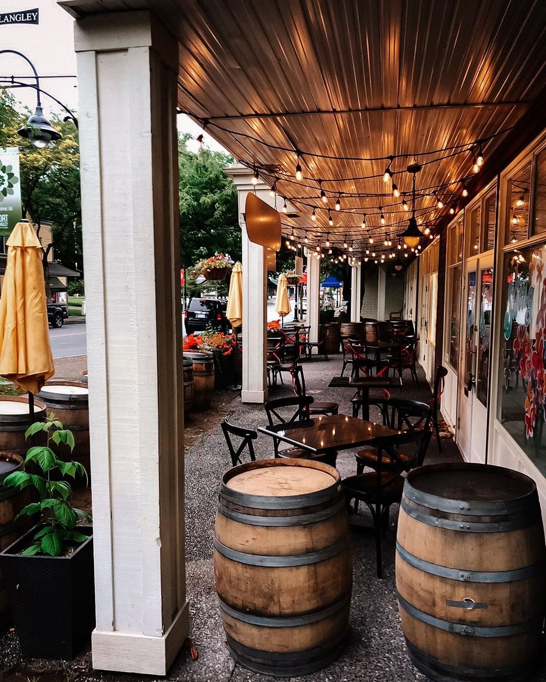 Intimate and cozy patio setting.  Photo Credit: Bench Wine Bar