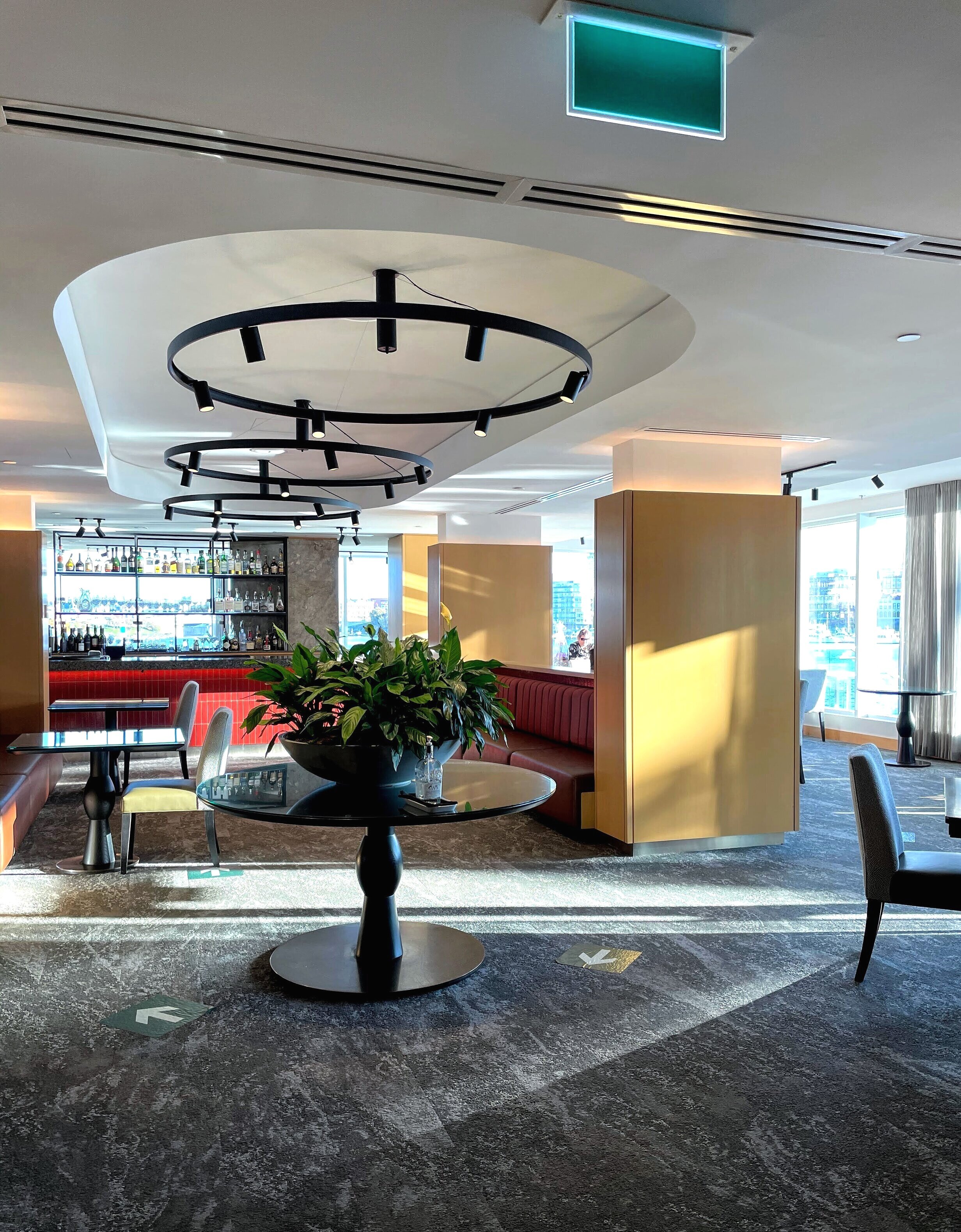 Aura Restaurant and Patio’s renovated interior.